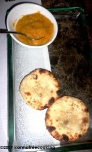 Roti w Pineapple chutney