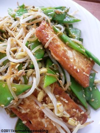 Tofu with Snap Peas + Bean Sprouts KFC