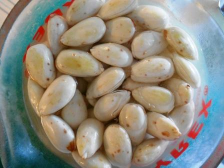 Soaking almonds